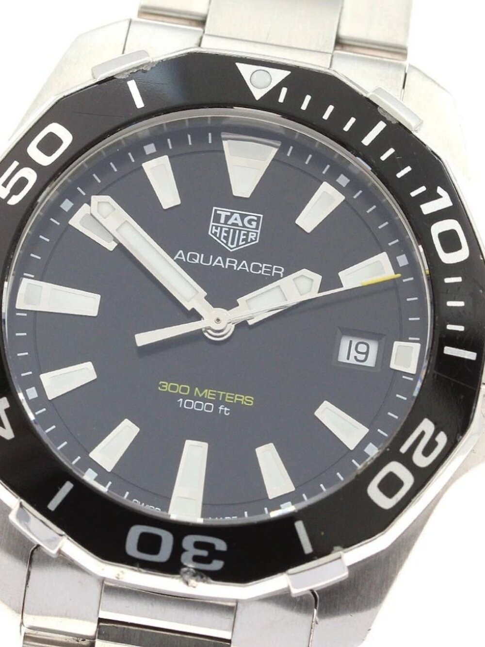 TAG HEUER Aquaracer WAY111A Date Black Dial Quartz Men's Watch_938660